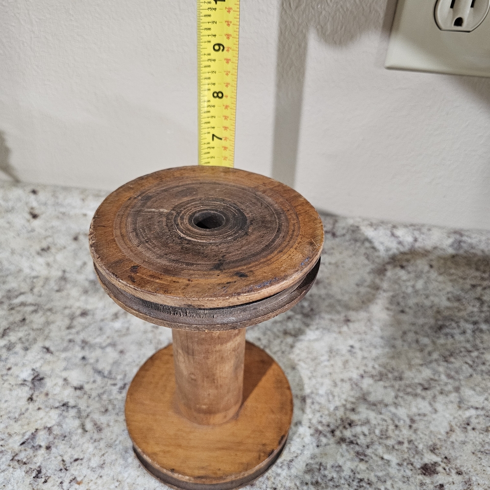 Rustic Wooden Spool Accent Piece - Picture 8 of 8